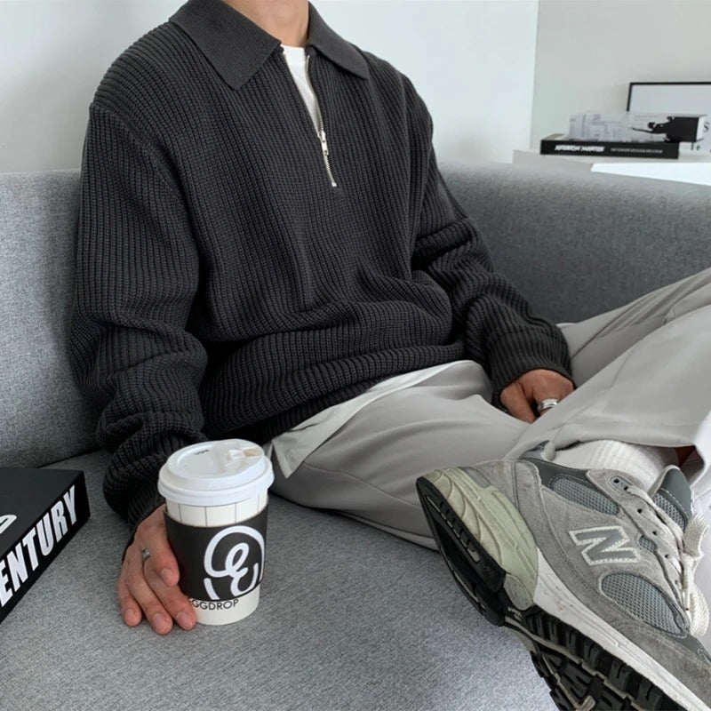 Herren Quarter-Zip Poloshirt | Klassisches Design für den frühling