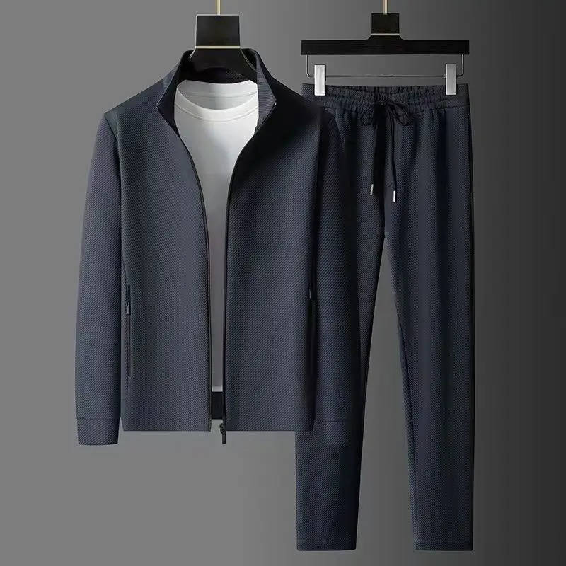 Herren Reißverschluss Casual Zweiteiler Jogger Set