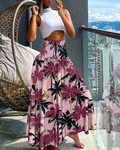 Damen Blumenmuster Weite Sommer Hosen