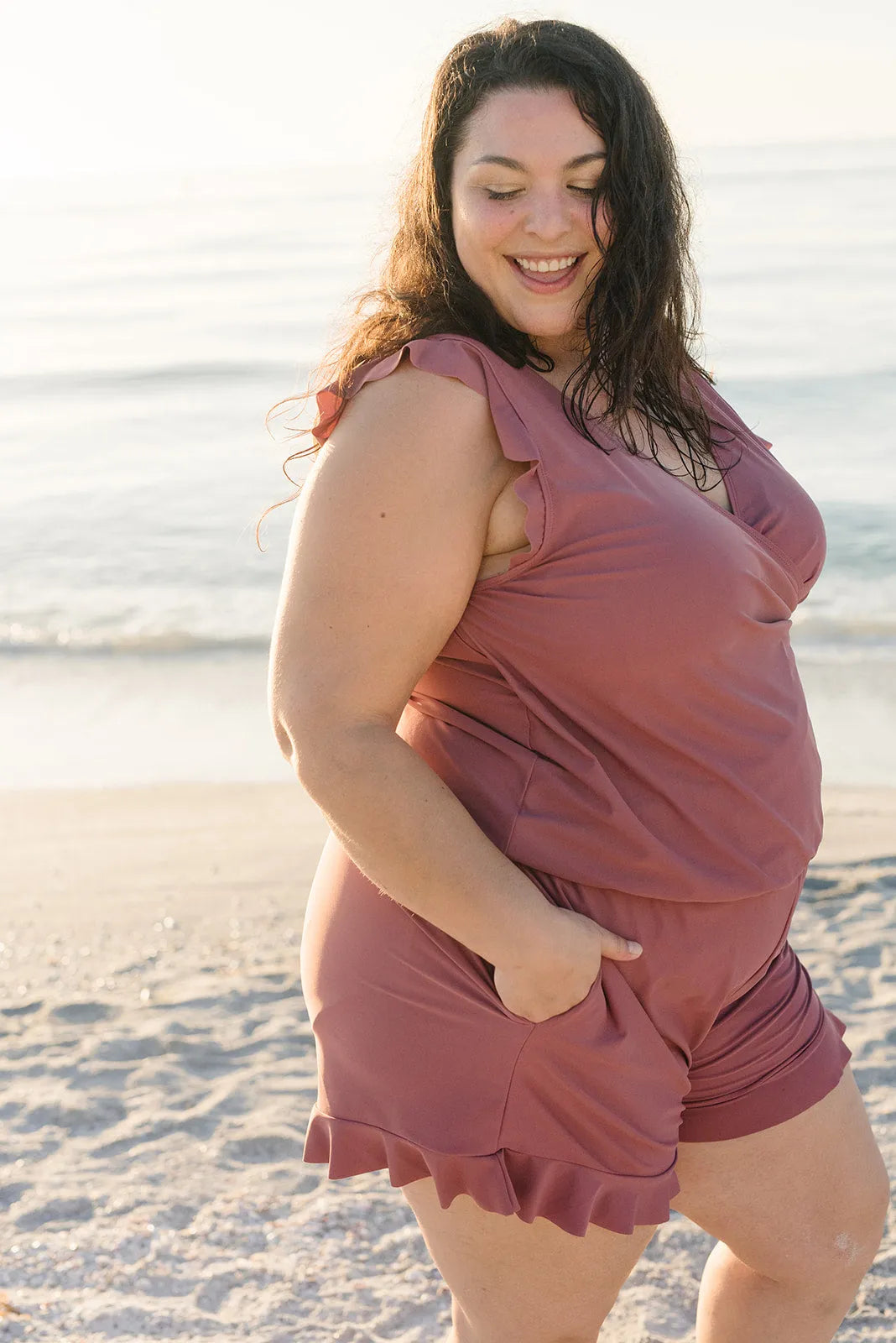 Veronika | Damen Strand Badeanzug Mit Bauchabdeckung