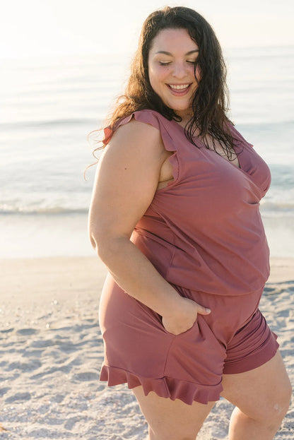 Veronika | Damen Strand Badeanzug Mit Bauchabdeckung