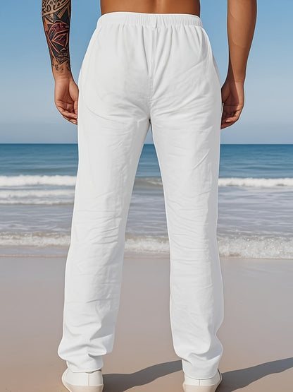 Herren Straight Fit Sommerhose mit Kordelzug