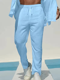 Herren Straight Fit Sommerhose mit Kordelzug