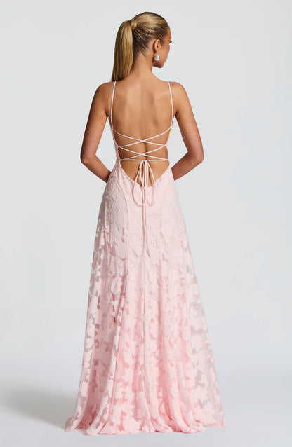 Sandra | Damen Elegantes Besticktes Maxi Abendkleid