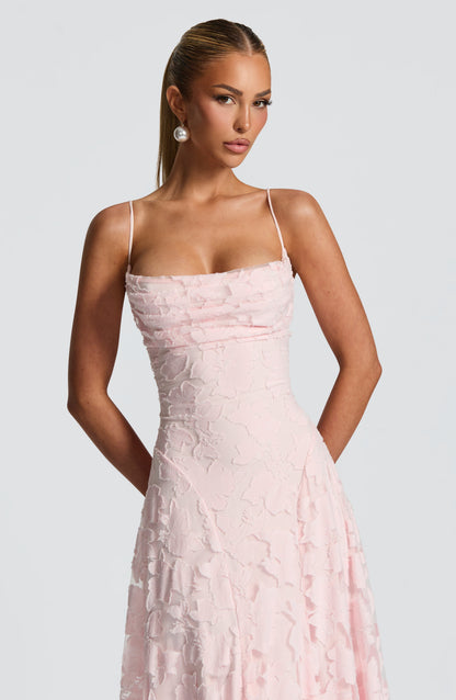 Sandra | Damen Elegantes Besticktes Maxi Abendkleid