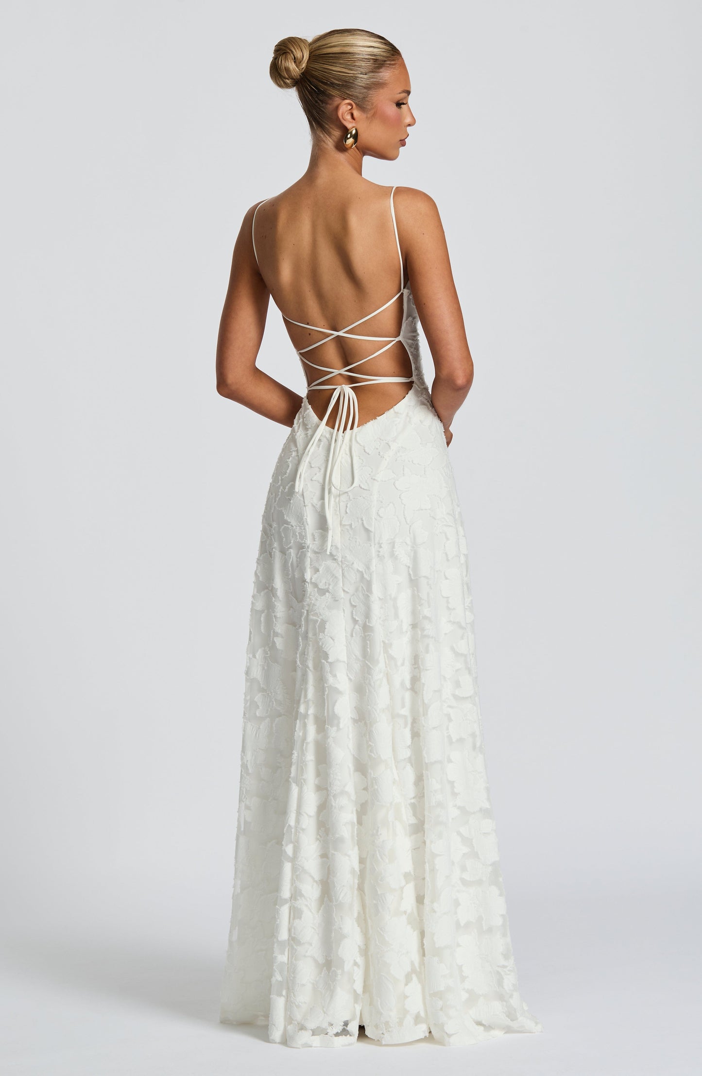 Sandra | Damen Elegantes Besticktes Maxi Abendkleid