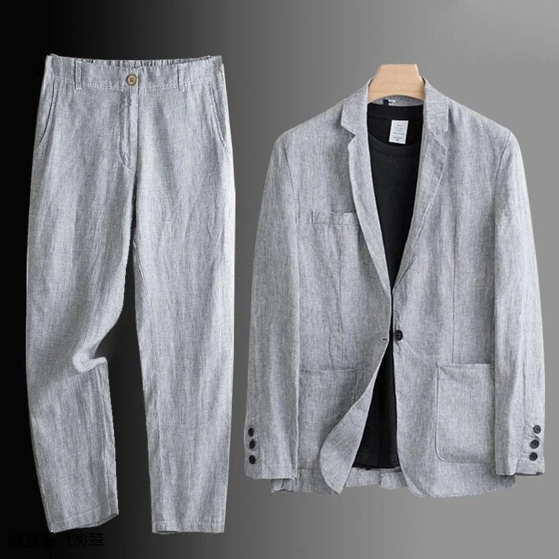 Herren Reverskragen Zweiteiler Sommer Blazer Set