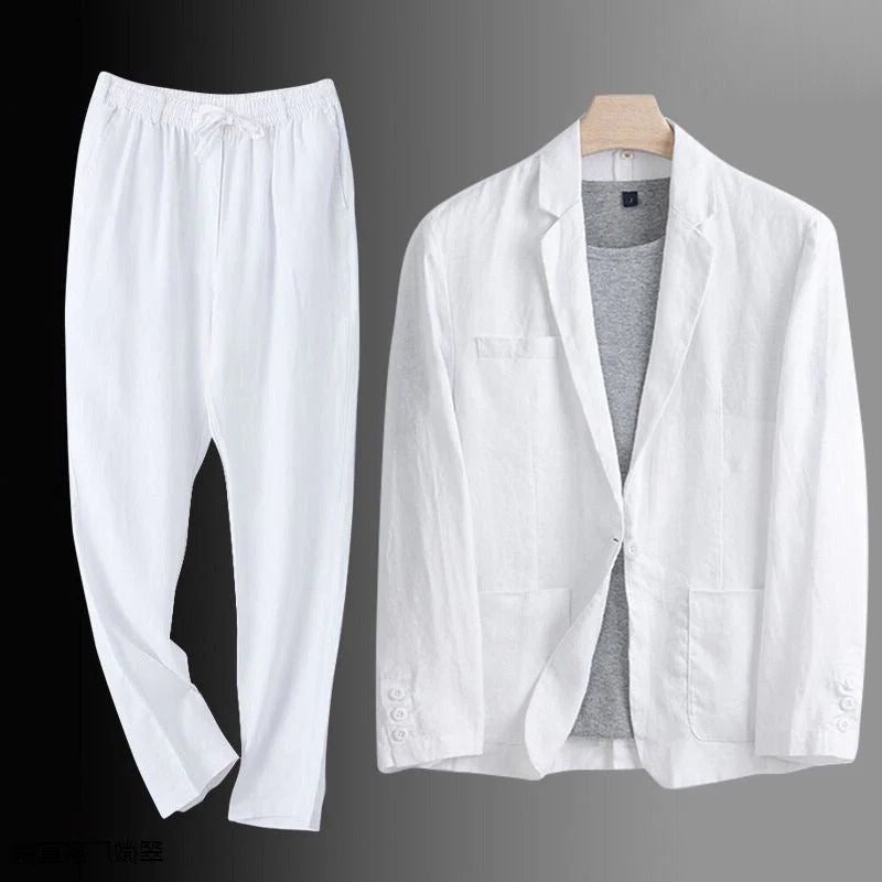 Herren Reverskragen Zweiteiler Sommer Blazer Set