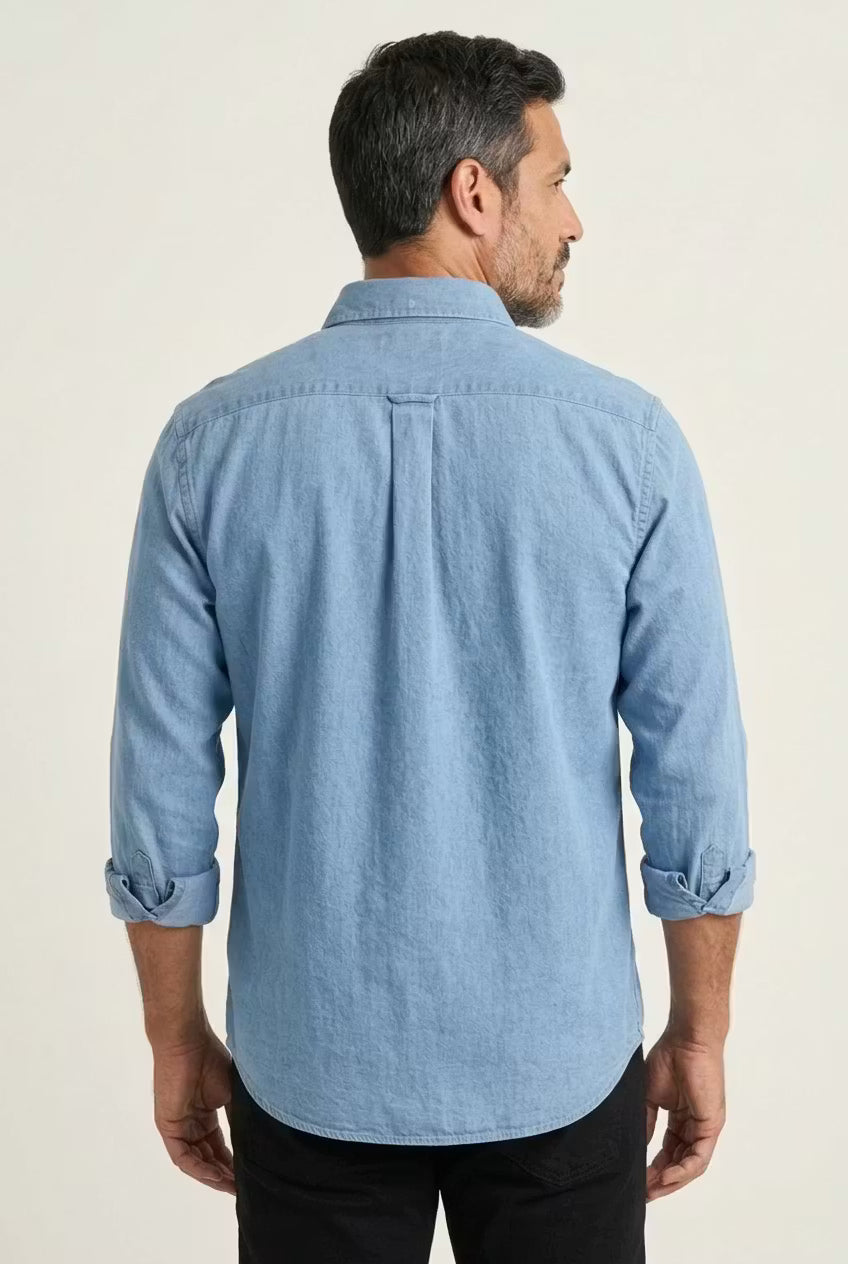 Andreas | Herren Washed Chambray Hemd