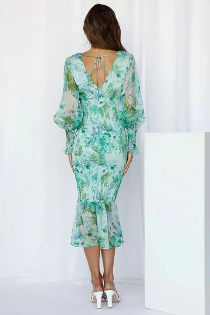 Gisela | Damen Sommer Drapiert Hochzeitsgastkleid