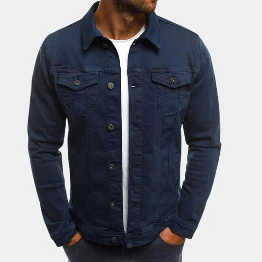Herren Lässig Knopfleiste Brusttaschen Overshirt