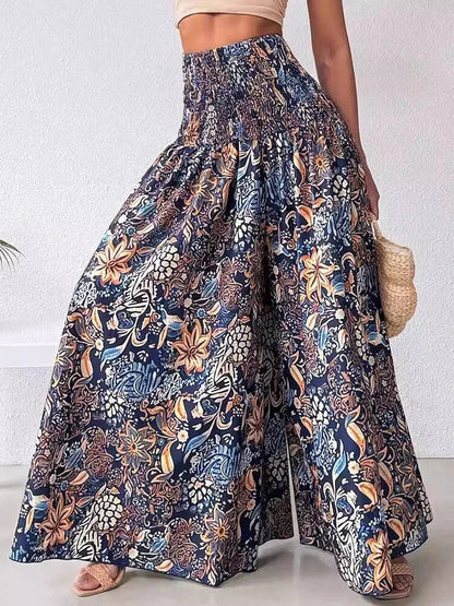 Damen Blumenmuster Weite Sommer Hosen