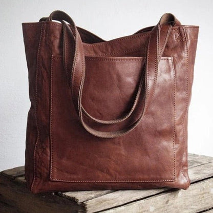 Damen Elegante Ledertasche mit Schulterriemen und klassischem Stil