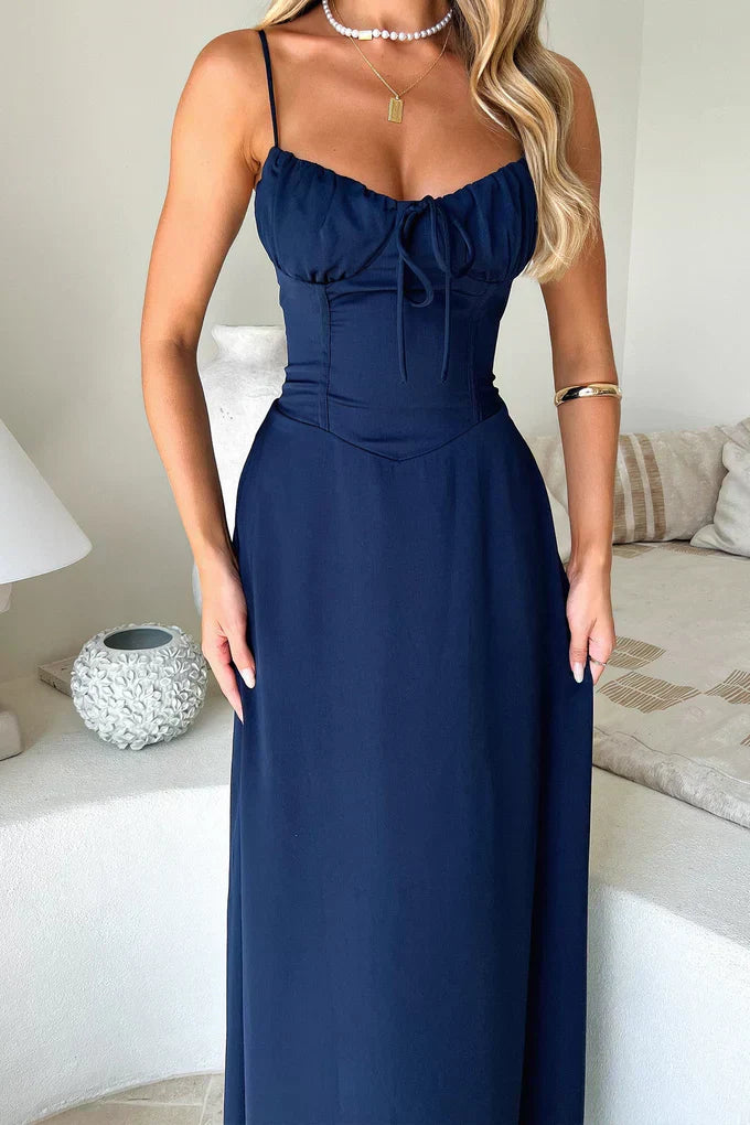 Mila | Damen Elegantes Sommer A-Linien Maxikleid