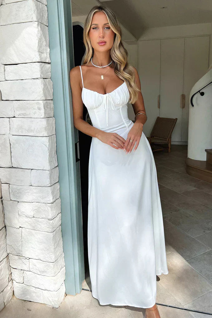 Mila | Damen Elegantes Sommer A-Linien Maxikleid