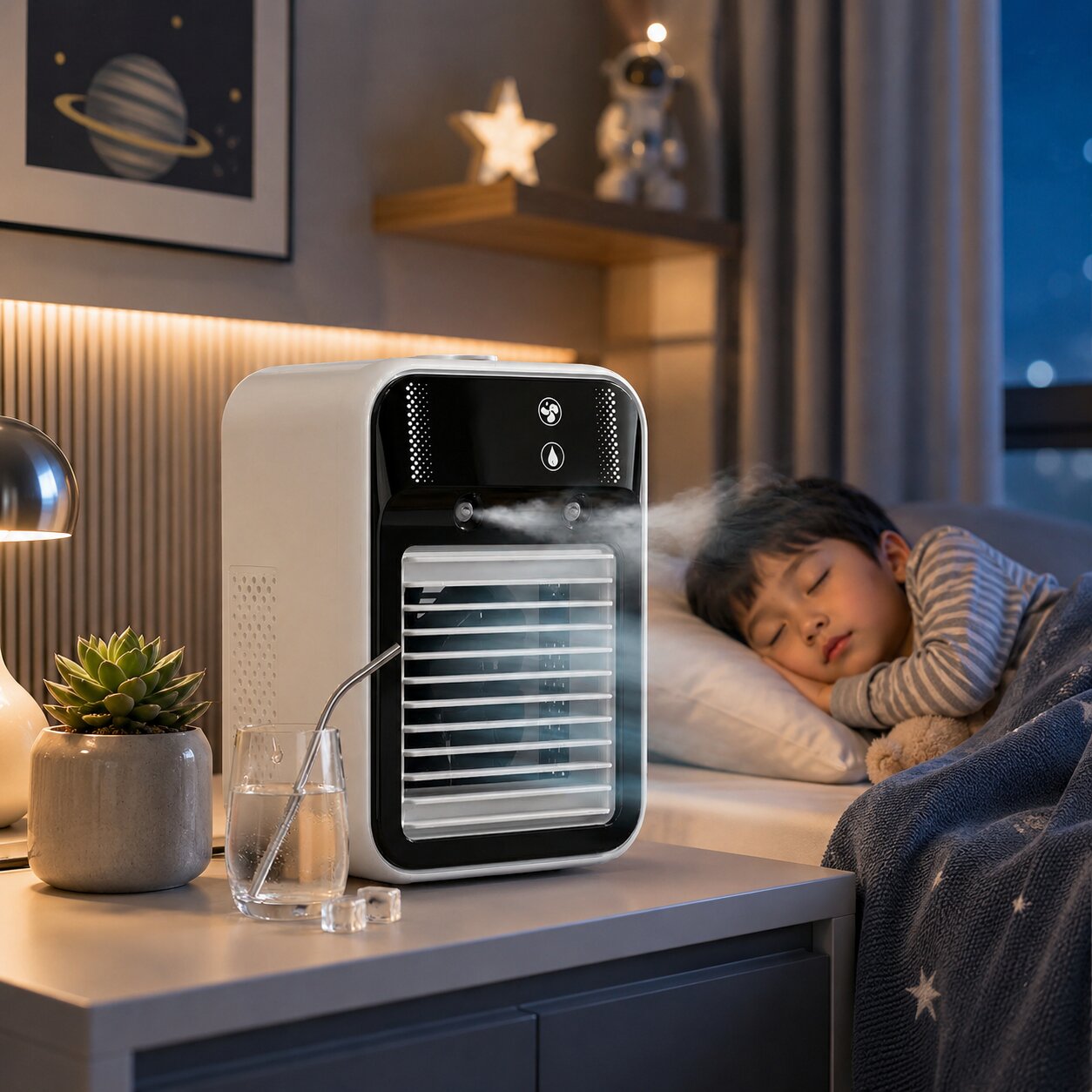 Mobiler Luftkühler Ventilator | Verdunstungskühlung Wassertank Tragbar