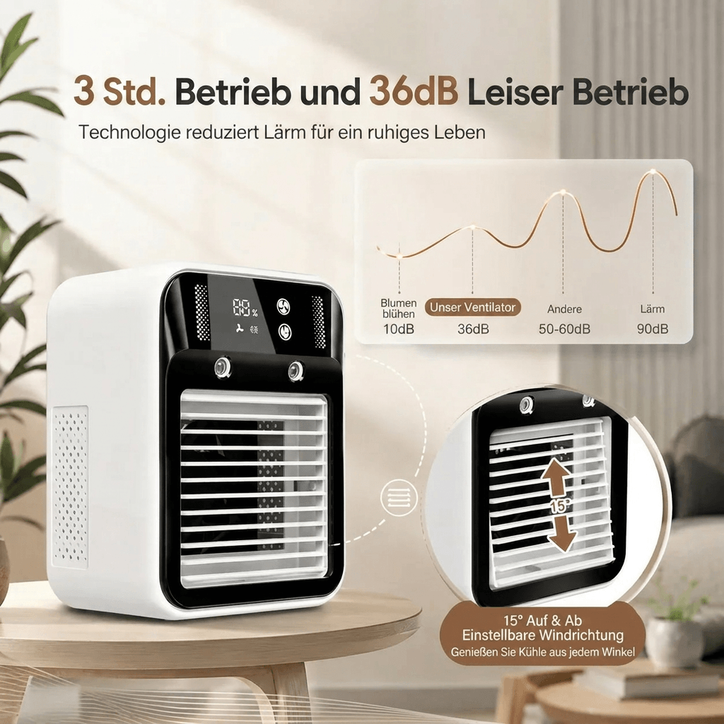 Mobiler Luftkühler Ventilator | Verdunstungskühlung Wassertank Tragbar