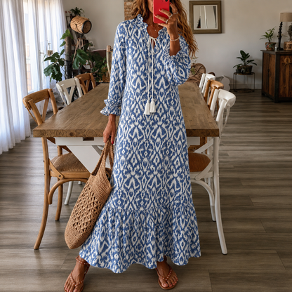 Julea | Damen Luftiges Bedrucktes Boho Kleid