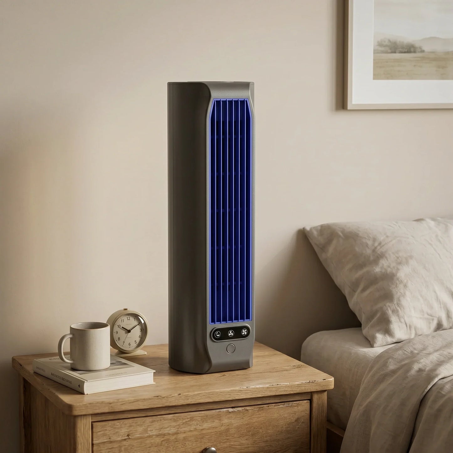 Mobiler Turmventilator | Klingenlos Leise Tragbar für den Sommer