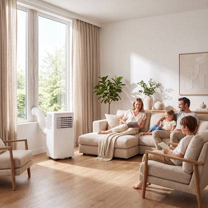 Mobile Klimaanlage | Kühlen Entfeuchten Ventilieren Timer Nachtmodus