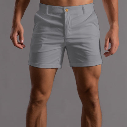 Herren Casual Knopf Slim Fit Kurze Hose