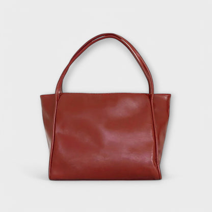 Damen Klassische Handtasche mit Reißverschluss und Tragegriffen