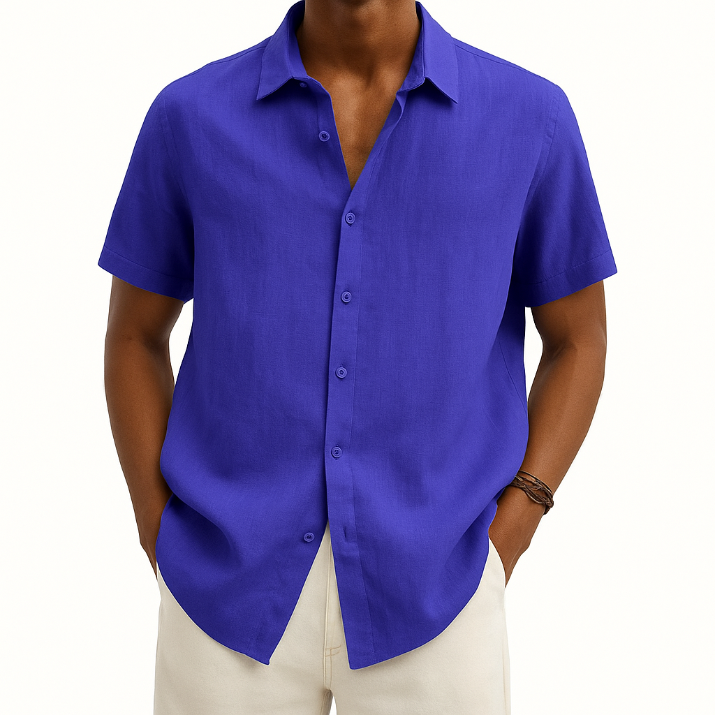 Herren Freizeit Kurzarm Sommer Hemd