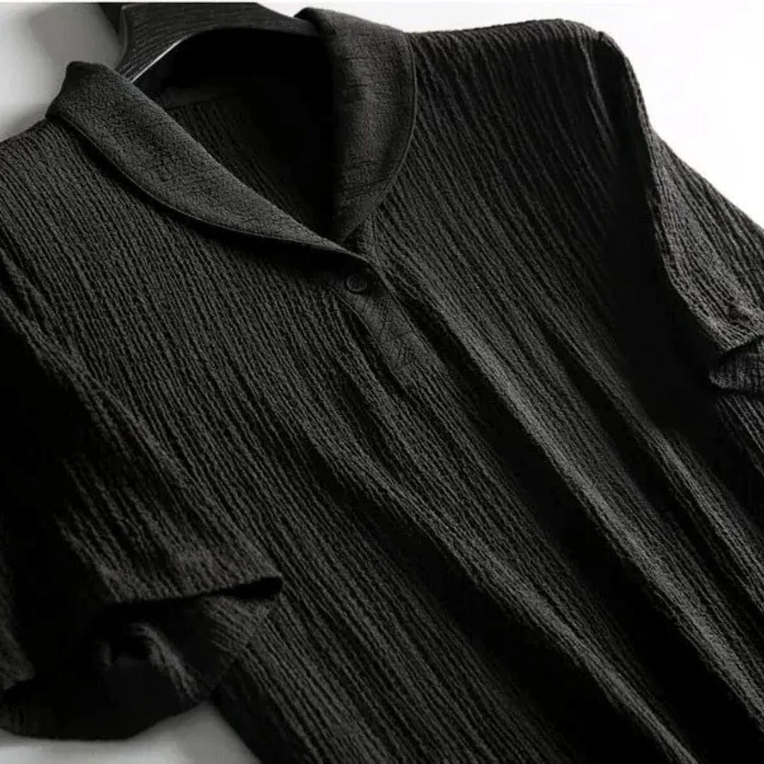 Herren Zweiteiler Leinen Sommer Set mit Kordelzug