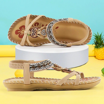 Damen Mehrriemen Orthopädische Boho Sandalen
