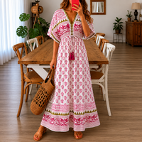 Kalina | Damen Boho Sommerkleid Mit Ärmeln