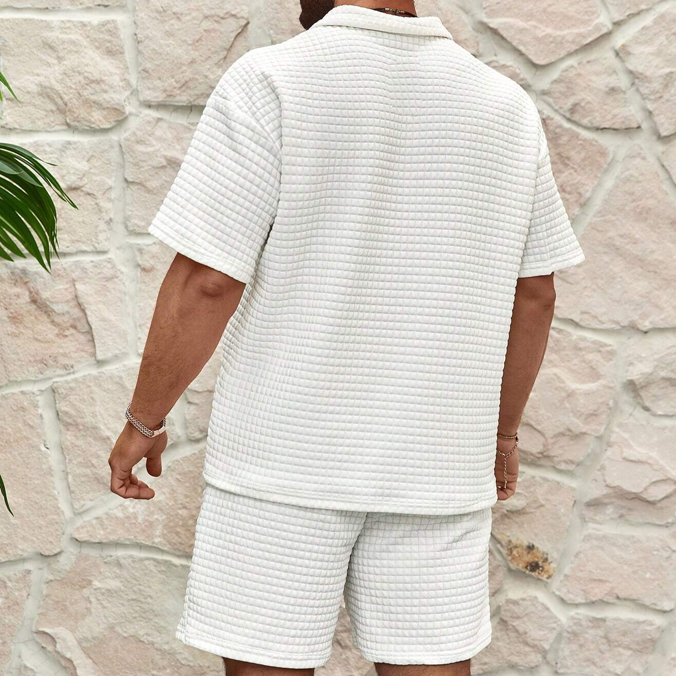 Herren Oversized Kurze Sommer Set mit Elastischer Bund