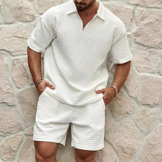 Herren Oversized Kurze Sommer Set mit Elastischer Bund