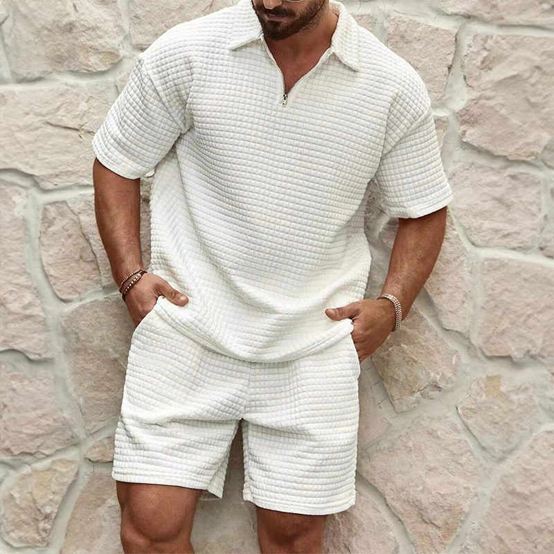 Herren Oversized Kurze Sommer Set mit Elastischer Bund