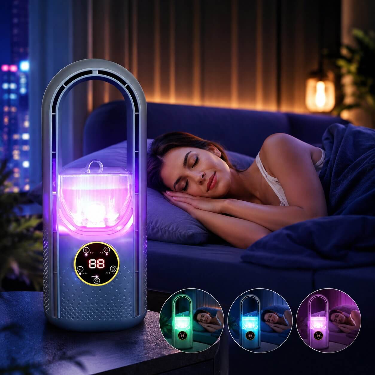 Mobile Turmventilator | Klingenlos Leise Tragbar für den Sommer