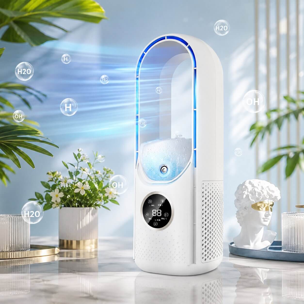Mobile Turmventilator | Klingenlos Leise Tragbar für den Sommer