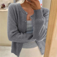 Sofia | Damen Klassiker Aufgesetzte Taschen Strickjacke